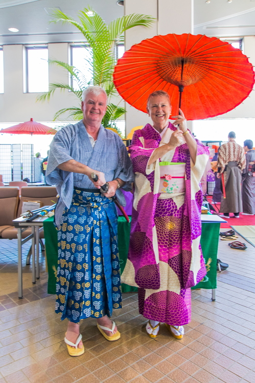 乗船客、お着物似合いますね！The kimonos look great on you! (April 16, 2018)