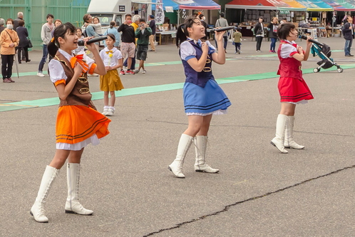 アイドルグループのするが紅トマHIKO星隊。Idol group Suruga Benitoma Hikoboshi-tai (April 14, 2019)